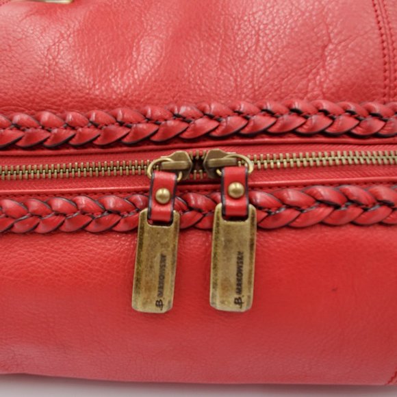 B. Makowsky Cherry Red Nantucket Satchel - Picture 3 of 15
